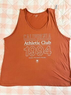 Old Navy Rust Orange California Athletic Club Graphic Tank
